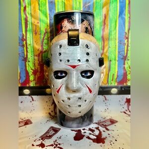Jason Tumbler With REMOVABLE 3D Head Tumbler Sleeve CUSTOM